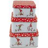 MAKRO - Dóza vianočná stvorcova 3ks, 12x7cm, 11x6,5cm, 9,5x5cm