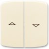 ABB, s.r.o. Tango - 3558A-A662 C - Kryt spínača delený s potlačou 1/0+1/0; slonová kosť