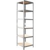 Meets-ecommerce UG Kovový regál 180x50x50, 4-6 políc Farba: Pozink, Počet polic: 6 políc