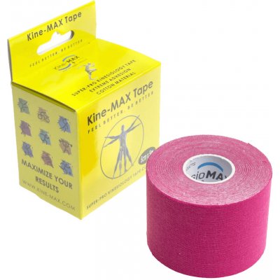 Kine-Max Tape Super-Pro Cotton Kinesiology ružová tejpovacia páska 5cm x 5m 1 ks