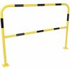 Kovová zábrana Manutan Expert, dĺžka 150 cm, žltá/čierna, priemer 38 mm