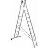 Rebrík Alumet, univerzálny 2-dielny rebrík, 2x12 priečok, 33 x 338 cm, max. 150 kg (160000043)