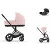 Cybex Platinum CYBEX Priam Travel Set + Cloud T i-Size peach pink 2032 matt black