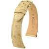Kožený remienok Hirsch Massai Ostrich L 04262090-1, béžový, pštrosia koža, dĺžka L, Quick Release 19 mm