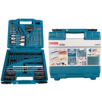 MAKITA E-06270 Sada bitov, vrtákov, nástrčných kľúčov 212 ks od 77,9 € -  Heureka.sk