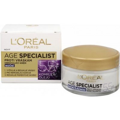 L´Oréal Age Specialist 55+ Night Cream - Nočný krém proti vráskám 50 ml