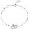 Oceľový náramok s dvomi srdiečkami Guess Beloved Bracelet JUBB06014JWRHS