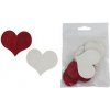 Dekoračné srdiečko 6 ks D5916