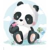 ZUTY Maľovanie podľa čísel - PANDA S MOTÝLIKOM Rámovanie: vypnuté plátno na rám, Rozmer: 80x100 cm