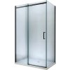 MEXEN/S - OMEGA sprchovací kút 130x100, transparent, čierna 825-130-100-70-00
