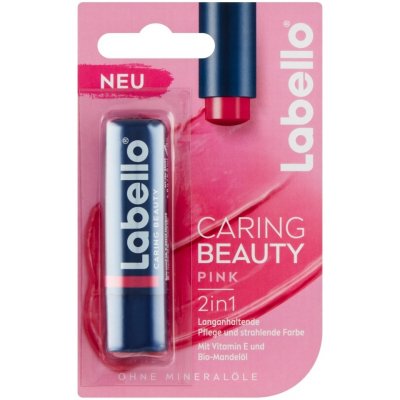 NIVEA Labello Caring Beauty Pink farebný balzam na pery, 4,8 g