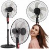 Podlahový ventilátor s 5 lopatkami 45W oscilácia strieborný/sivý