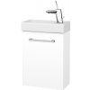 Dreja Skrinka pod umývadlo HOST SZD 40 - N01 Biela lesk / Úchytka T03 / L01 Biela vysoký lesk / Levé