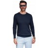 Pánsky sveter s okrúhlym výstrihom - tmavomodrý V1 OM-SWSW-0183 veľ. L