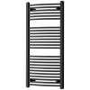 Zakrivený radiátor na sušenie uterákov 1200x600 mm čierny