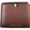 Kožená pánska peňaženka Tommy Hilfiger hnedá 12 x 10 cm