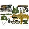 LEAN TOYS Vojenská súprava - vesta, pištoľ Glock 17, samopal MP7 A1
