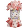 Alize Puffy Color 5922 - biela-staroružová-koralová