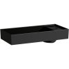 LAUFEN Kartell obĺžniková asymetrická umývadlová misa s otvorom, bez prepadu, 750 x 350 mm, lesklá čierna, H8123320201111