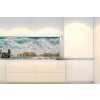 DIMEX | Fototapeta do kuchyne Rozbúrené more KI-180-207 | 180 x 60 cm | béžová, modrá, biela + Samolepiace fototapety do kuchyne DIMEX Rozbúrené more KI-180-207 v rozmere 180 x 60 cm
