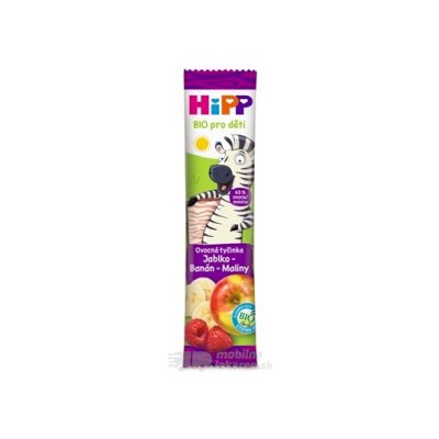 HiPP BIO Ovocná tyčinka Banán-Jablko-Maliny oblátka pre deti (inov.2023) 1x23 g