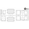 Y-Parts rear Fender white Tamiya 56368 - zadné blatníky