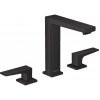 Hansgrohe Metropol - Umývadlová batéria s výpusťou Push-Open, 3-otvorová inštalácia, matná čierna - 32515670