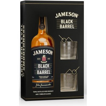 Jameson Black Barrel 40% 0,7 l (darčekové balenie 2 poháre)