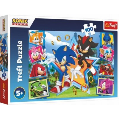 Trefl Puzzle Zoznámte sa so Sonicom/Sonic the Hedgehog 100 dielikov 41x27,5cm v krabici 29x19x4cm