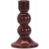 MADAM STOLTZ Sklenený svietnik Maroon 14,5 cm