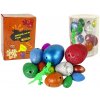 LEAN TOYS Rastúce dinosaurie vajcia, rôzne veľkosti – 12 kusov