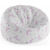 Sablio Sedací vak Cocoon Fialové měsíčky - 75 x 45 x 35 cm