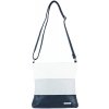 TOMMY dámska crossbody koženková kabelka modrá/biela/šedá