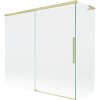 Mexen Rox L dvojkrídlový rozťahovací sprchový paraván 170 + 70 x 150 cm, priehľadný, zlatý brúsený