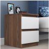 Asir | Nočný stolík WALNUT 46,8x35 cm hnedá/biela | 893RAN5302