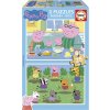 EDUCA Drevené puzzle Prasiatko Peppa 2x25 dielikov