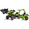 Falk Šliapací traktor 2040N Claas Arion 410 s nakladačom, rýpadlom a vlečkou