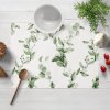 Biante Bavlnené prestieranie na stôl Sandra SA-422 Zelené listy na bielom 30x40 cm