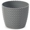 LAMELA, kvetináč MAGNOLIA JERSEY, O 36 cm, výška 31,5 cm, sivý