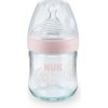 Nuk Kojenecká fľaša sklenená Nature Sense silikón 120 ml, 0-6m Ružová ks