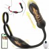 SuperLove Thrusting Prostate Massager & Vibrating Cock Ring with Remote & App Black