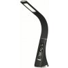 Platinet PDLU3B stolná LED lampa stmievateľná, flexibilné rameno, hodiny, čierna PLADLU3B