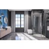 Aquatek EXTRA S5 90 cm CHRÓM Sprchová zástena štvrťkruhová
