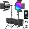 Neewer RGB660 Pro Set 2x LED RGB Světlo Panel + 2x Stativ 200cm
