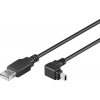 Kábel USB Techly USB-A - miniUSB 1.8 m Czarny (ICOC-MUSB-AA-018ANG)