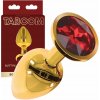 Taboom Bondage in Luxury Butt Plug with Diamond Jewel Gold Red L