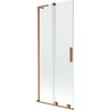 Mexen Velar L vaňová zástenka 2-krídlová posuvná 85 x 150 cm, transparentná, brúsená meď - 896-085-003-01-65