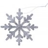 DECOLED Vianočná ozdoba snehová vločka IV, priemer 15 cm, strieborná, preglejka, vonkajšia
