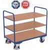 Variofit Policový vozík, Variofit, 3 police (84 x 48 cm), do 250 kg, modrá/antracit Farba: modrá RAL5010