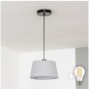 Brilagi - LED luster na lanku CERIA 1xE27/40W/230V pr. 25 cm sivý BG3987+EG781033 + záruka 3 roky zadarmo
